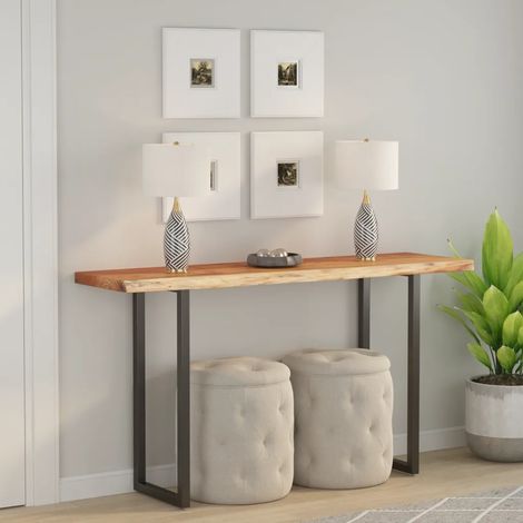 Dessus de table 180x40x2,5 cm rectangulaire bois massif acacia (1/5)