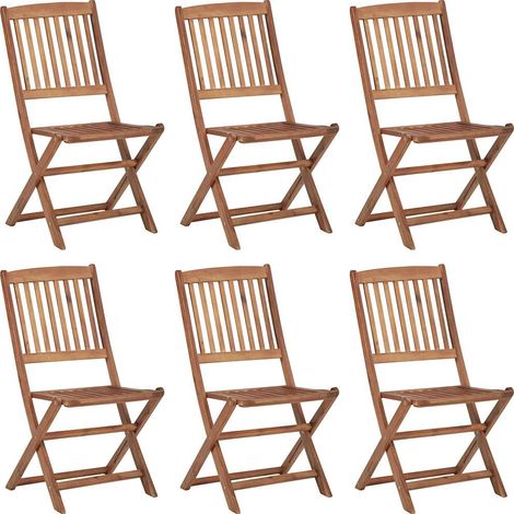 Maison Exclusive - Klappbare Gartenstühle 6 Stk. mit Kissen Massi