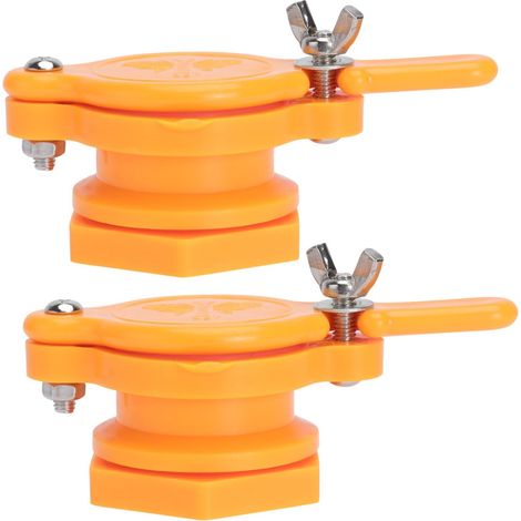 Vanne à Miel pour Seau 2 Pièces en Pp, Régulation Fluide du Débit Jaune, Support Amovible et Vis Inox, pour Apiculture et Mise en Bouteille Alimentaire (1/5)