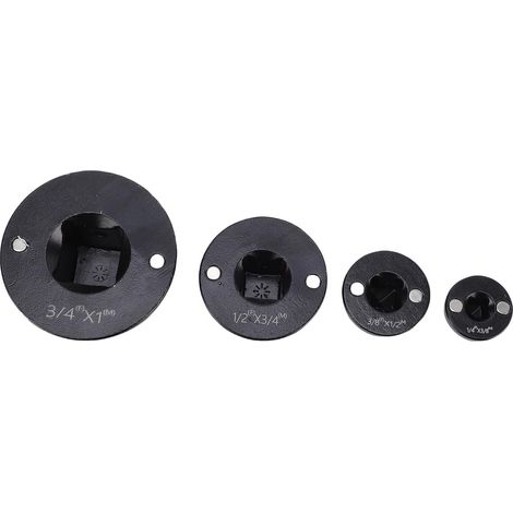 Ensemble 4 adaptateurs de douilles à chocs profil bas magnétiques compact ratchet 3/4" vers 1" 1/2" vers 3/4" 1/2" vers 3/8" 1/4" vers 3/8" (1/5)