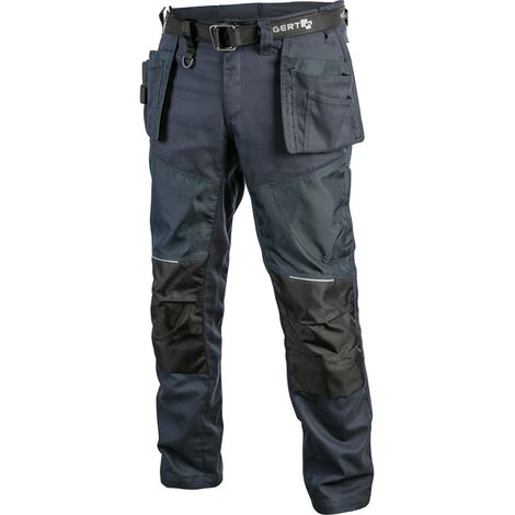 Högert Arbeitshose mit Werkzeugtaschen "Nekar" in Blau XXL (1/3)