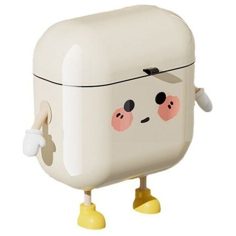 Poubelle de salle de bain, poubelle murale sans perforation, pour cuisine, toilettes, étanche, blanc crème - 9 L