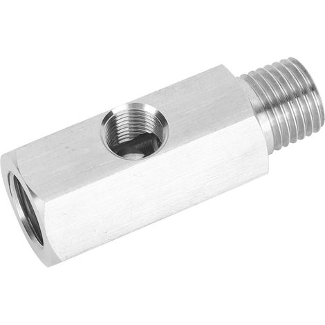 Jauge de pression d'huile universelle pour moteur auto, adaptateur 1/4NPT et 1/8, acier inoxydable T304, kit de raccord fileté (1/5)