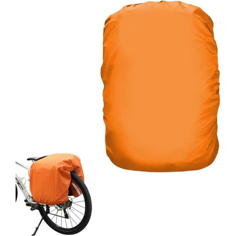 Housse de Pluie Sacoche Vélo, 80L Bâche Imperméable IPX6 Protection Porte-Bagage, Couvre-Sac Anti-Averse pour VTT Route avec Fermeture à Cordon, Accessoire Transport Pluie Cyclisme (1/5)