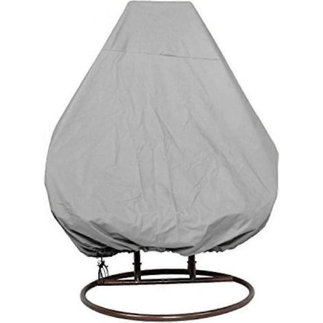 Housse imperméable pour fauteuil suspendu en rotin de jardin - Housse de protection pour fauteuil œuf - Housse en polyester Oxford 210D avec revêtement PVC. (1/5)
