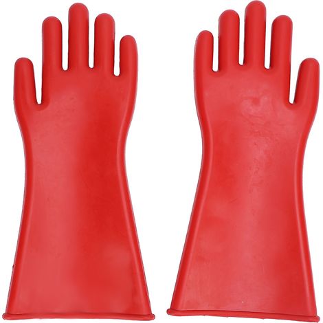 1 paire de gants isolés électriques en caoutchouc étanche à l'eau isolant 12000V (1/5)