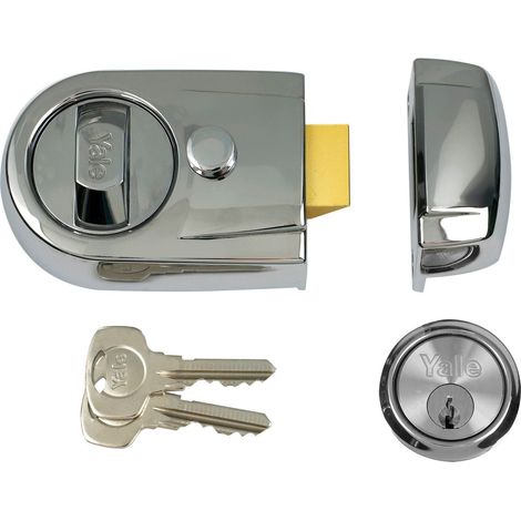 Yale Locks P-Y3-CH-CH-60 Y3 Nightlatch Modern 60mm Backset Polished Chrome Finish Visi YALY3CHCH60