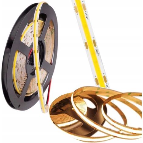 Tira LED COB 320LED 7W/m 3000K 630lm/m IP20/5m/P (1/3)