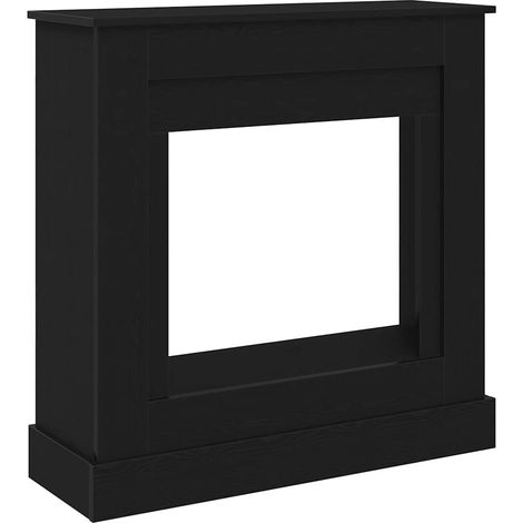 Maison Exclusive - Cornice per Camino Rovere Nero 90x30x90 cm in Truciolato