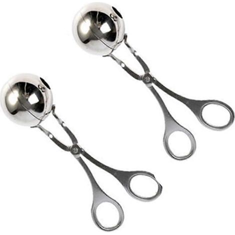 Lot de 2 moules à boulettes de viande en acier inoxydable. (1/4)