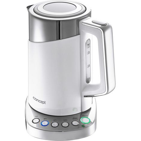 Concept - Wasserkocher, Volumen 1,7 l, mit Temperaturregelung, 2200 W, weiß rk3170 (1/5)