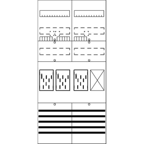ABB Striebel & John BF27B31 Zählerfeld 7RE 3Z1R vorverdrahtet mit BKE-I