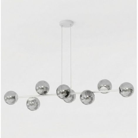 Lampada a sospensione Magnus in acciaio grigio grafite