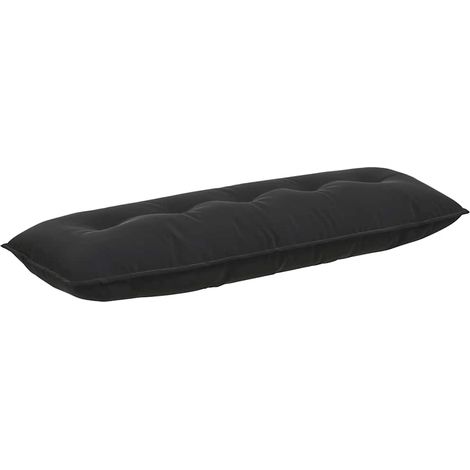 Coussin de Dos Noir 140 x 50 cm Tissu en velours côtelé (1/5)