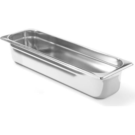 Contenedor GN 2/4, acero inoxidable, Profi Line, altura 100 mm - Hendi 801666