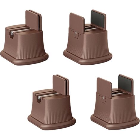 Lot de 4 rehausseurs meubles, roulettes pivotantes à 360° pour tables (1/5)