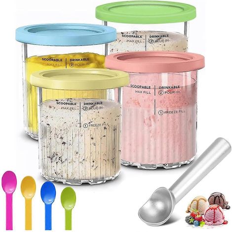 Ersatzbehälter für Creami-Becher und -Deckel für Eiscreme