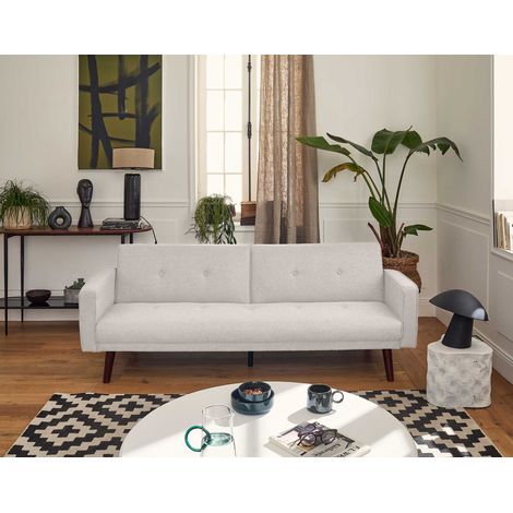 Babylone - 2-sitzer schlafsofa klappsofa - aus stoff - beige (1/5)