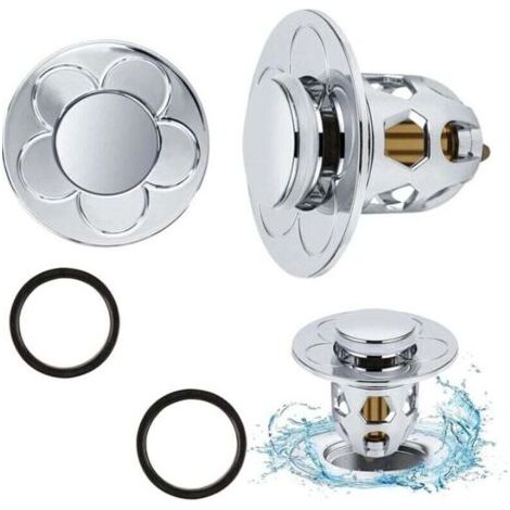 2 Pièces Bonde de Lavabo Universel Pop Up,Bonde de Lavabo Pop-Up avec Filtre Anti-Clogging,Flitre de Vidange Anti-Bloqué