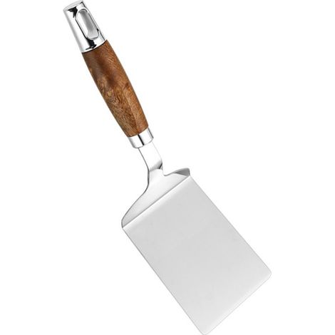 Spatola in acciaio inox, spatola da cucina, spatola per griglia, spatola per hamburger, utensile da cucina appendibile per grigliare, friggere uova, torte e hamburger, argento (1/5)