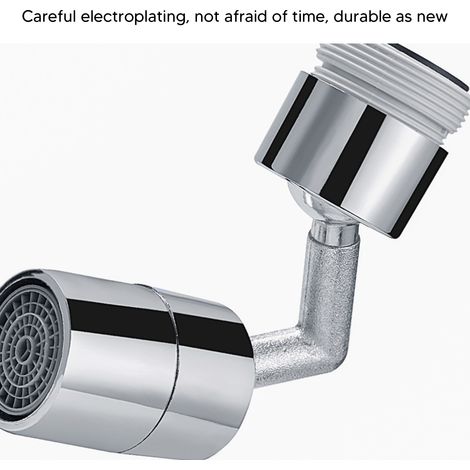 Robinet universel en plastique avec buse anti-éclaboussures, connecteur externe universel, rotatif à 360°, rallonge de filtre pressurisée, rallonge de robinet de cuisine polyvalente. (1/5)