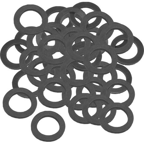 Rondelle Plate En Caoutchouc M16, Lot De 80, Diamètre Intérieur 16mm, Diamètre Extérieur 24mm, Épaisseur 2mm, Joint D'étanchéité Pour Robinet, Tuyau D'eau, Boulon, Noir (1/5)