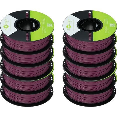 Filament d'imprimante 3D, bobine de 10 kg, grande résistance, Mangoustan Violet (1/2)