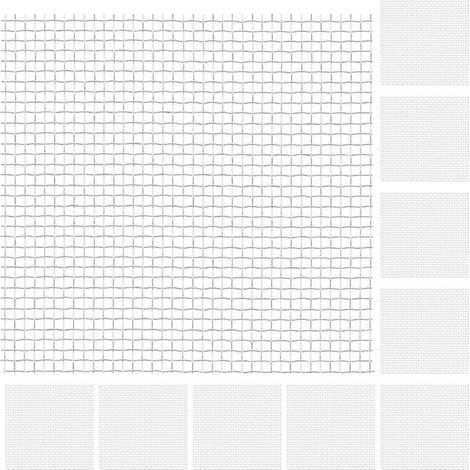 Lot de 12 tapis de protection pour aquarium, filets à mousse résistants à l'usure, mailles en acier inoxydable, accessoire pour aquarium-8x8cm-Silver (1/2)