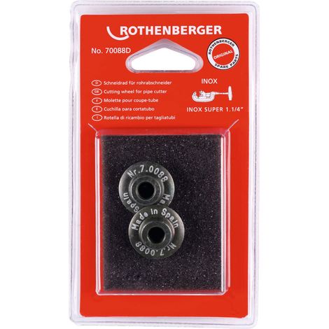 ROTHENBERGER Molette pour SUPER 1.1/4", Inox, 2 pièces - 070088D