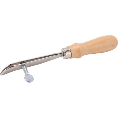 Outil de gaufrage pour cuir avec manche en bois résistant et compatible avec de nombreux métaux. Outil portable pour le gaufrage extérieur du cuir (ceintures, sangles, portefeuilles). (1/5)