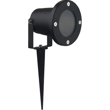 Faretto da Esterno con Picchetto Orientabile GU10 – Spot LED da Giardino IP65 in Alluminio – Proiettore per Piante, Alberi, Aiuole – 220V - Grigio, Nero, Bianco - Colore: Nero