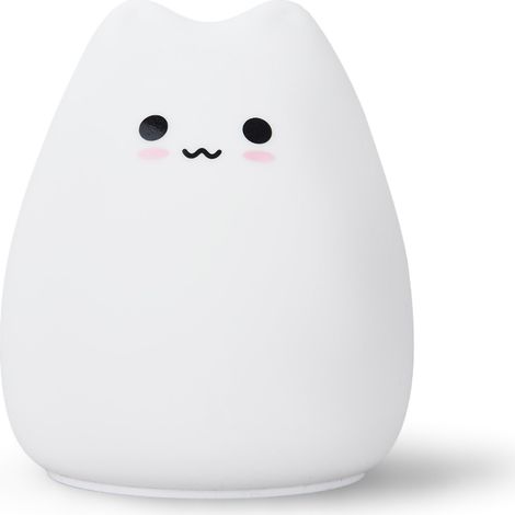 chat de dessin animé lampe de nuit LED colorée en silicone