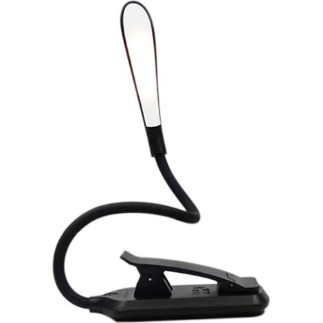 Lampe de Lecture LED à Pince Flexible Batterie 600mah, Design Abs (1/5)