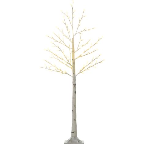 Arbre lumineux 150 cm, bouleau avec 120 LED blanc chaud, 3 niveaux de luminosité, bouleau artificiel pour fête, mariage et Noël IP44 (1/5)