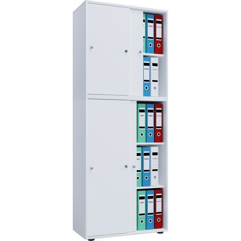 Puertas correderas de gabinete de oficina Lona 5 compartimentos 70x184x37 - VCM