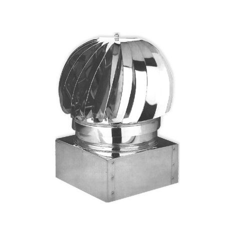 Chimenea giratoria galvanizada cuadrada y rectangular - Base rectangular 22x27 cm