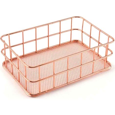 Aufbewahrungskorb aus Eisen für Bürokosmetik, Schmuck, Schreibwaren, Metallarbeiten