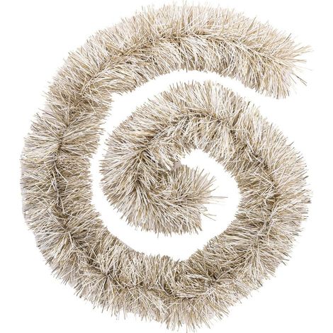 Ghirlanda di natale boa filo fine oro e bianco 150x8x2m - Atmosphera créateur d'intérieur