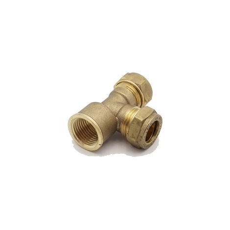 PrimaPlus 15mm Compression Female Iron End Tee Fitting (1/3)