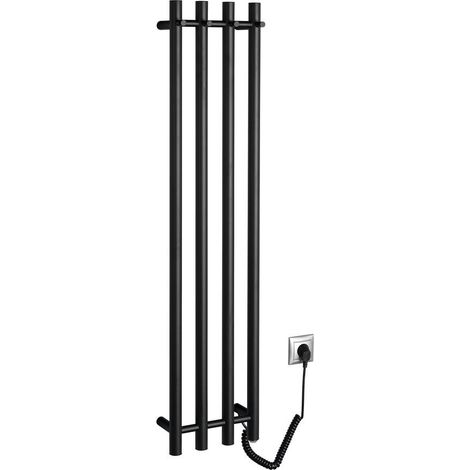 Radiateur sèche-serviettes électrique PAPINADO, 263x1200mm, 85 W, noir mat (1/5)
