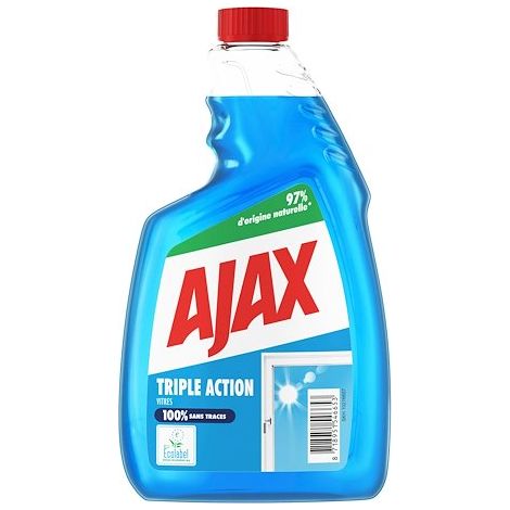 Nettoyant vitres eco-responsable Ajax Triple action - Recharge de 750 ml (1/4)
