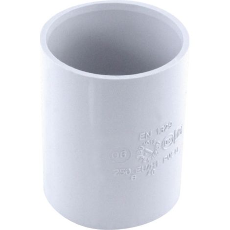 Manchon pvc à butée ff ø 40 mm blanc - Interplast