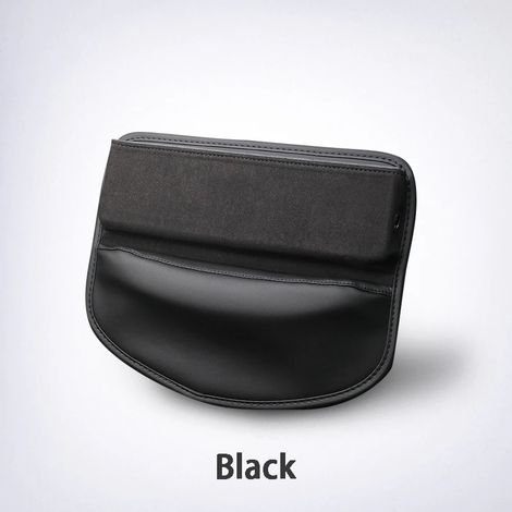 Boîte de rangement portable universelle en daim noir pour combler l'espace entre les sièges de voiture et les consoles latérales. Accessoires intérieurs de voiture. (1/5)