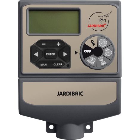 Programmateur Électrovanne PROG6DC Jardibric 6 Voies 9 Volts 2 Piles AA 2 Programmes 4 Départs par Programme Uniquement Comptaible avec électrovanne EV1209