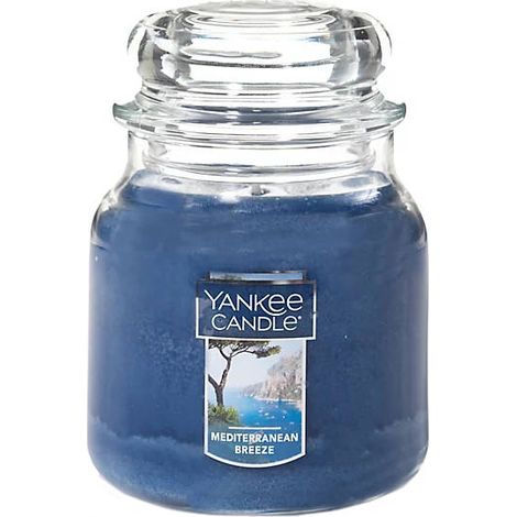Vela Yankee Candle pequeña en frasco, aroma Brisa Mediterránea, 104 g