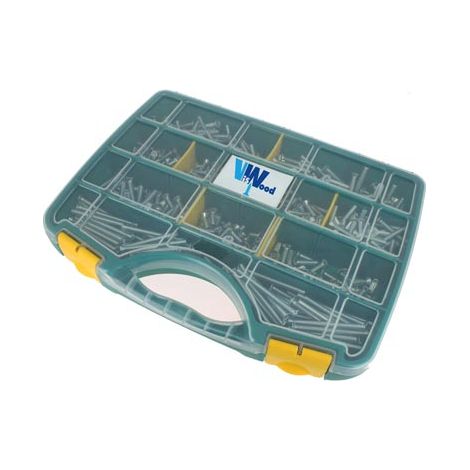 Coffret de rondelle plate Moyenne acier zingué Viswood