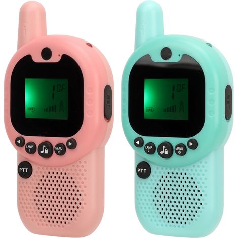 2er-Pack Walkie-Talkies für Kinder und Erwachsene mit großer Reichweite, wiederaufladbar, tragbar, 2-Wege-Funkgerät für Camping und Spiele (1/5)