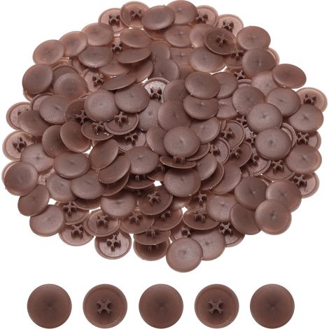 158 Pièces 17mm Cache-Écrou à Vis en Plastique Café Clair (1/5)