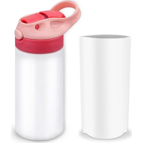 Mug isotherme pour enfants en acier inoxydable 304, forme droite, cadeau à personnaliser pour enfants (1 pièce rose) (1/5)