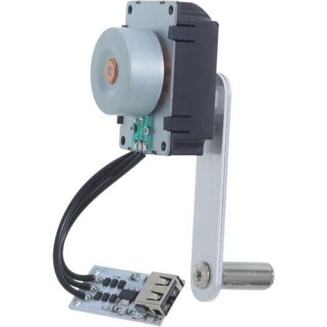 Mini generatore portatile a manovella, generatore elettrico manuale leggero, caricatore USB a manovella per uso esterno durante interruzioni di corrente, emergenze e per (1/5)